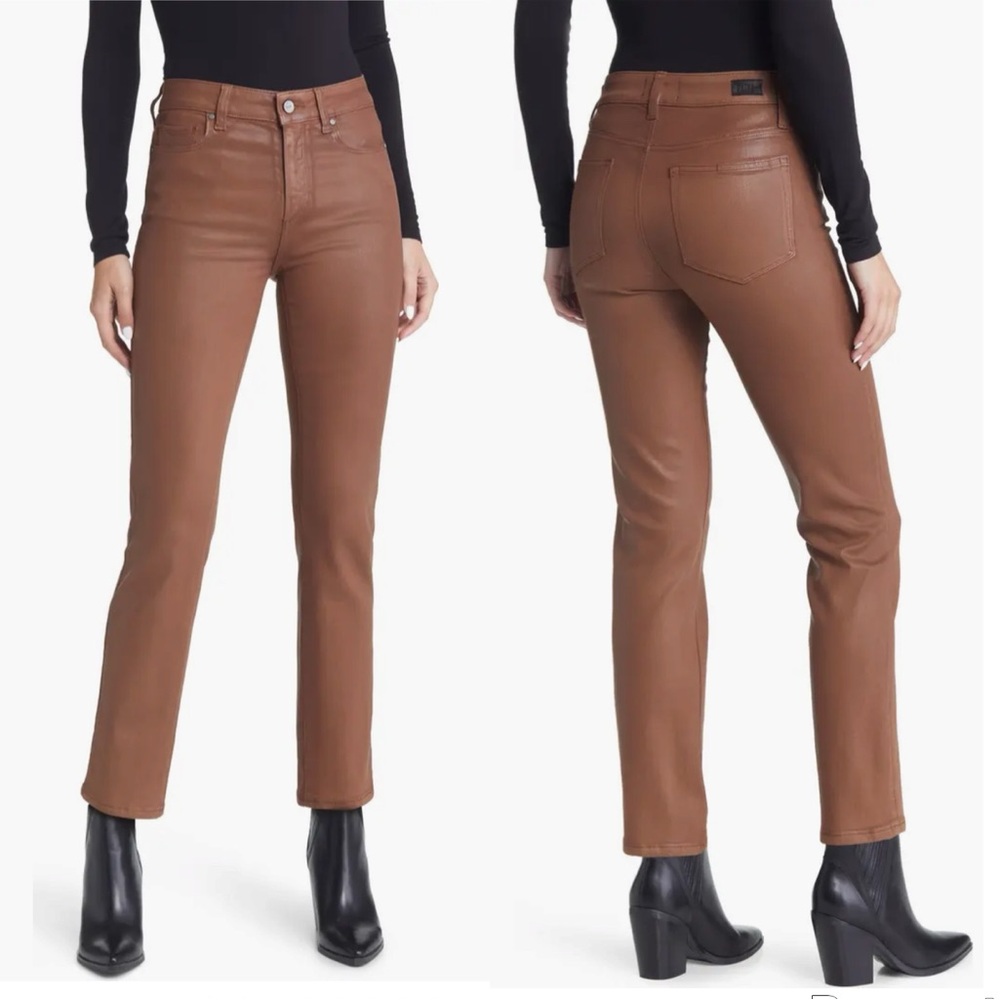 🤎 Paige Cindy Coated High Waist Ankle
Straight Leg Jeans